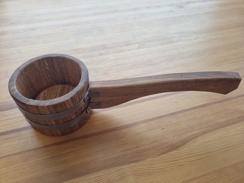 Handmade Wooden Scoop Ladle Oak Premium Quality 0.5L