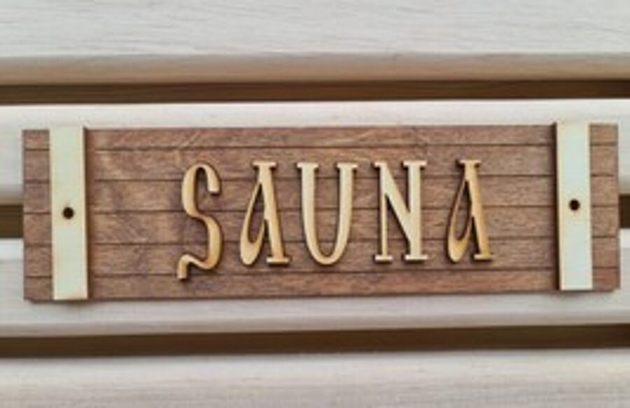 Sauna wooden plate Sign for Sauna accessories Plaque . Gift .