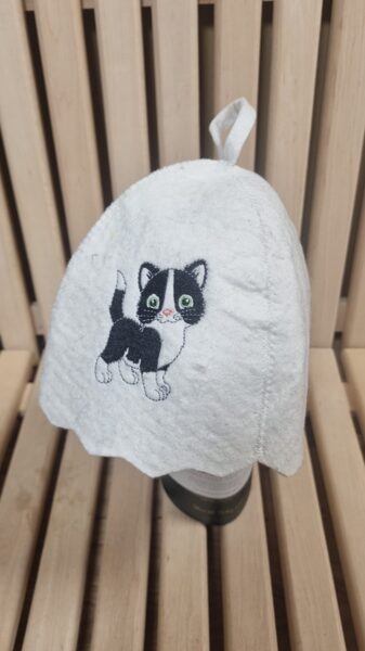 Kids' Eco-Friendly Sheep Wool Sauna Hat – Natural & Stylish!