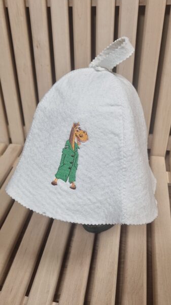 "Eco-Friendly Sheep Wool Sauna Hat for Kids: Sustainable & Stylish!"