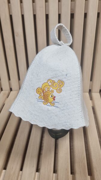 "Kids' Eco-Friendly Sheep Wool Sauna Hat – Natural & Stylish!"