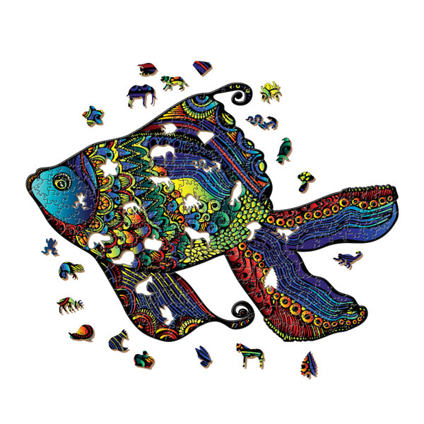 "Colorful Wooden Puzzle Set – Fun for Kids & Adults"