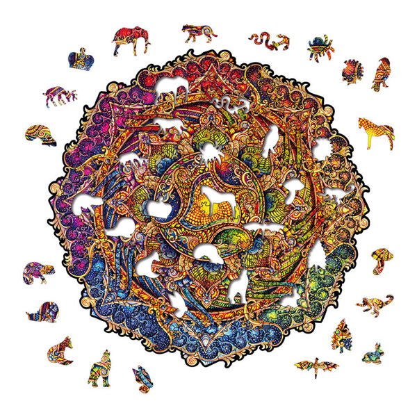 "Colorful Wooden Puzzle Box – Engaging Family Fun"